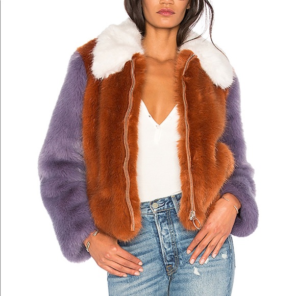 LPA Jackets & Blazers - LPA - Color block faux fur coat